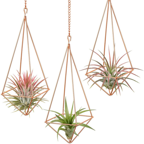 (Sort + kæde længde 17,5 cm) Luft ananas blomsterstand kan hænges med metal materiale.