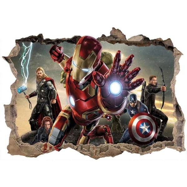 Avengers Iron Man 3D-tarrat Iron Man -seinätarrat Marvel Iron Man -hahmotarra