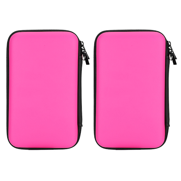 2 st Bärbar Förvaringsväska Bärväska EVA Skyddande Hårdväska för NDSILL/Nintendo 3DSXLPink