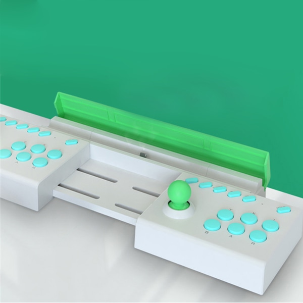 Arcade Fight Stick Plug and Play Strekkbart USB-grensesnitt 2 spillere Arcade Joystick-kontroller for Switch ConsoleWhite