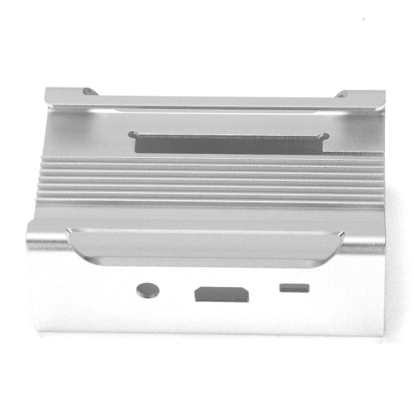 Metallbeskyttende etui Slitesterkt CNC-bearbeidet aluminiumslegeringsetui for Raspberry Pi 3rd Sølv