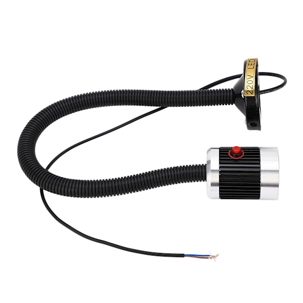 Justerbar Svanhals LED-arbetslampa med Rund Magnetisk Bas för CNC-maskinverktyg, Svarv, AC 220V, 5W Industribelysning