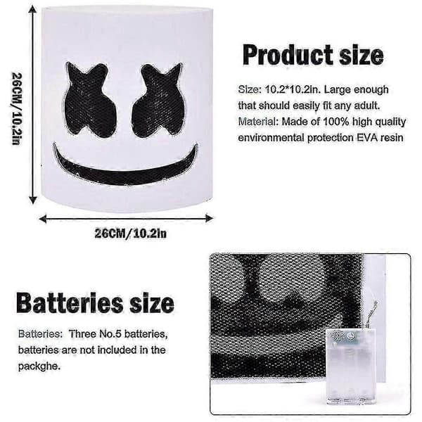 Marshmello Dj Mask Halloween Cosplay Mask E