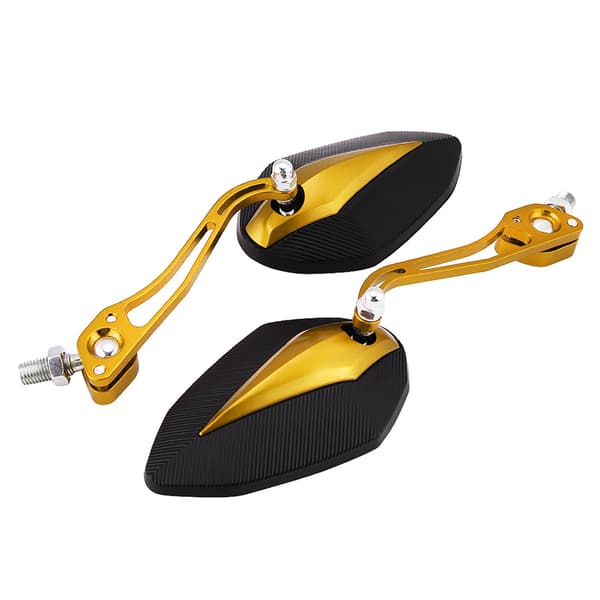 8mm 10mm Universal Motorcykel Backspeglar Gul Par