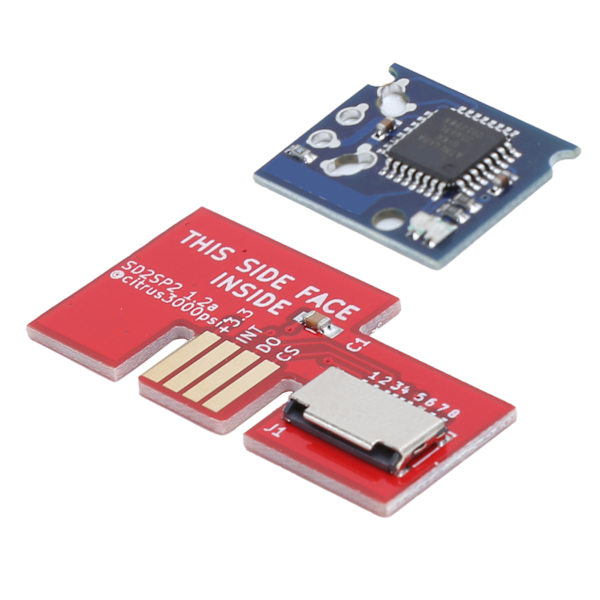 Chip SD2SP2 Micro-minneskort-adapter Mini Disc DVD-tillbehörssatser för NGC-spelkonsol Röd