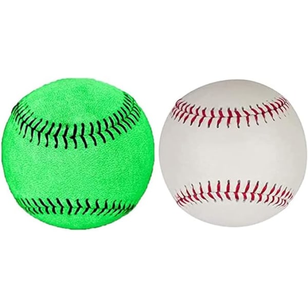 2 stk holografisk refleksion lysende baseball, lysende baseball, baseball flyvende træning baseball praksis baseball, lysende baseball, lysende bas