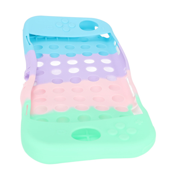 För Switch OLED Case Reptålig Spelkonsol Silikon Cover Blå Lila Rosa Grön