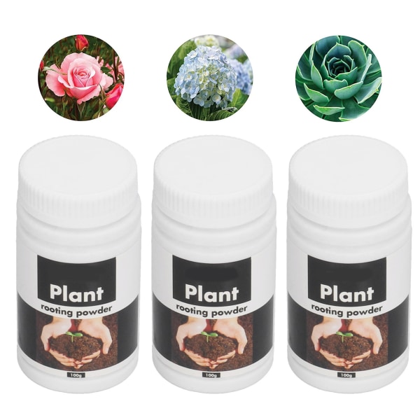 3 stk 3,5 oz Rotpulver Aminosyre Plante Frukt Rotpulver Rot Hormonpulver for Hjemmehage