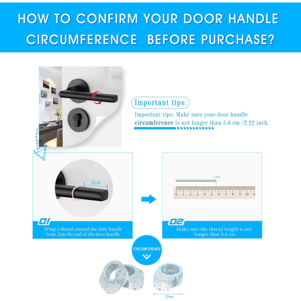 10 kpl (läpinäkyvä) PVC ovennuppi imukuppi oven puskuri silikoni oven kahvan suoja, O muoto