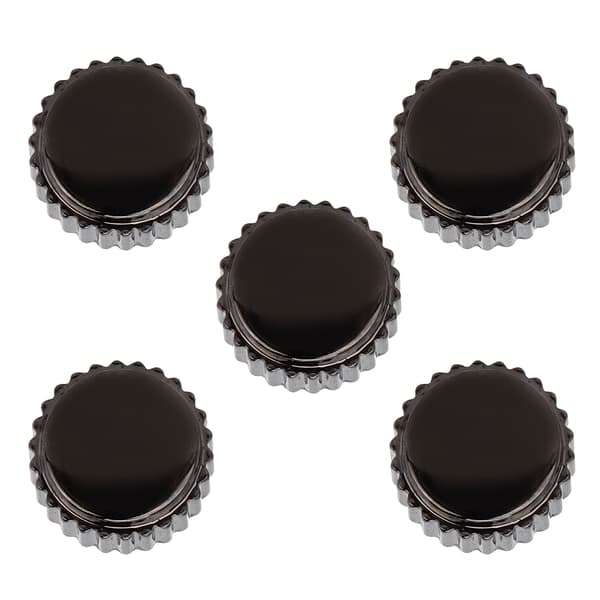 5kpl Musta Teräs Kellon Nuppi Korjausosat Sarja 4mm