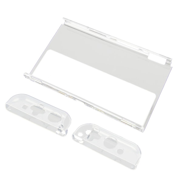 DOBE Transparent Crystal Case 3 in 1 läpinäkyvä case Switch OLED Hostille ja Joy Padin vasemmalle ja oikealle kahvalle