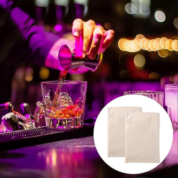 Ispåse, Bartender Kit Ismaskin, Canvasväska Set för Iskrossning, Bartillbehör för Hemmabar