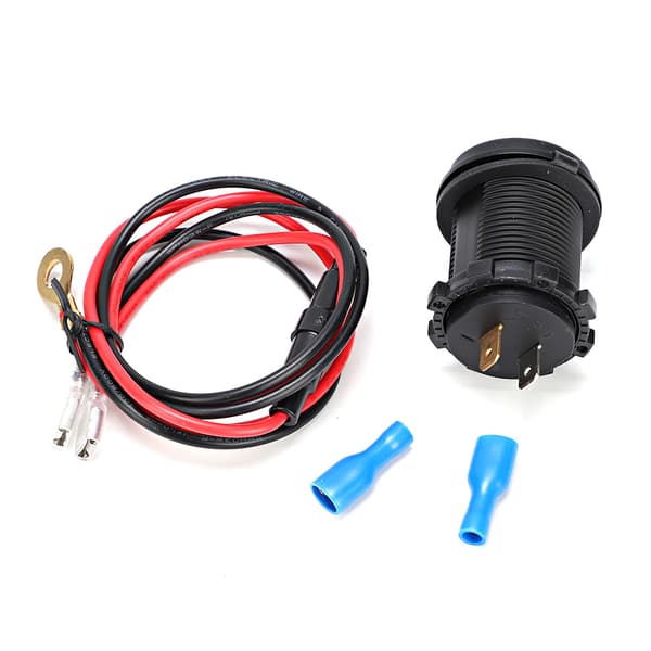 USB Billader med Spenningsdisplay Voltmeter 12-24V DC 2.1A IP66 Vanntett