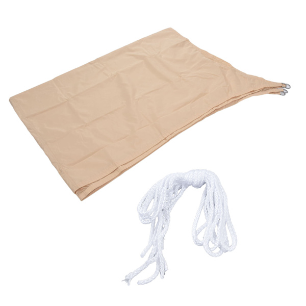 Solskydd 2x3m Fyrsidig Beige Slitstark Hållbar Polyester Vattentät Brett Användbar Bärbar Lätt Solsegel