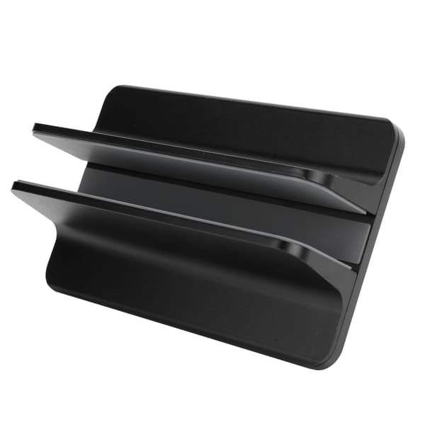 Vertikal Justerbart Laptopstativ i Aluminiumlegering Svart Notebook Datamaskinholder