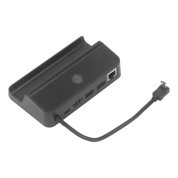 Dockingstation Svart 6 i 1 Laddningsbas RGB LED Hub Dockingstation för Steam Deck RGB