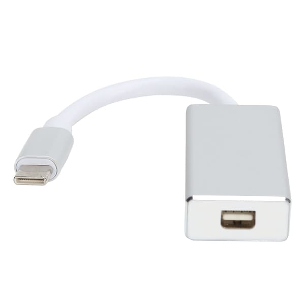 USB 3.1 Typ C till Mini DP Adapter 4K 2K HD Aluminiumlegeringskabel för MacBook Silvergrå