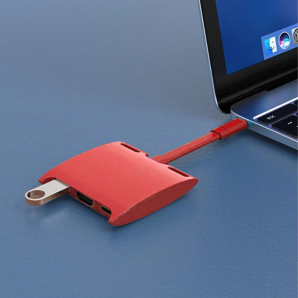 Skärmspegling Dock Adapter HDMI OLED Skärm Dock Adapter Röd