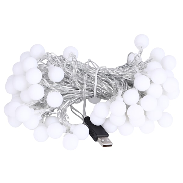 10m/32.8ft 80LED Round Ball USB String Lights - Perfect for Home, Bedroom & Wedding Decor