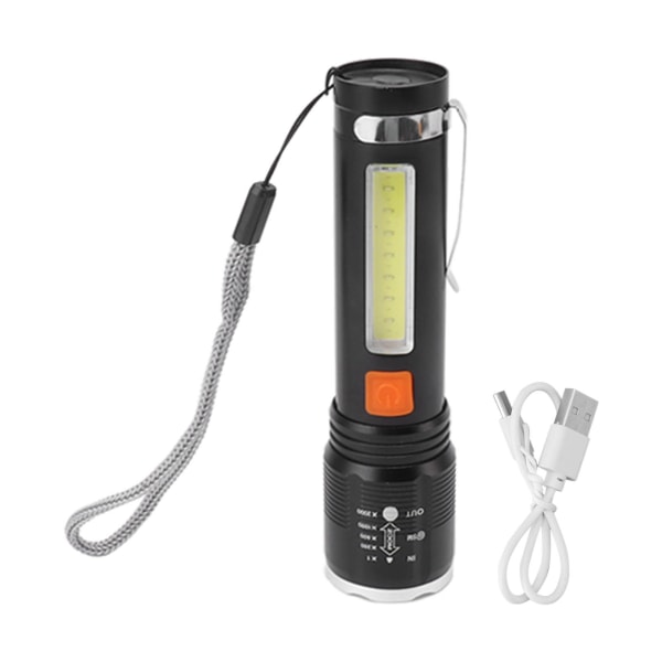 P50 LED-lommelygte USB-genopladelig LED-lommelygte Super lys COB arbejdslommelygte til at rejse på camping
