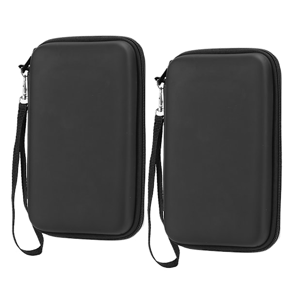 2 st Bärbar Förvaringsväska Bärväska EVA Skyddande Hårdväska för NDSILL/Nintendo 3DSXL Svart
