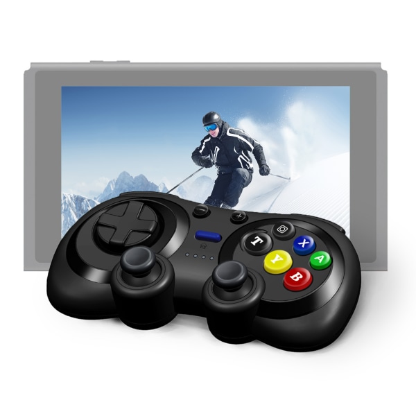 Trådløs Gamepad Spillkontroller Gaming Joystick Gyroskop for TURBO for Windows PCBlack