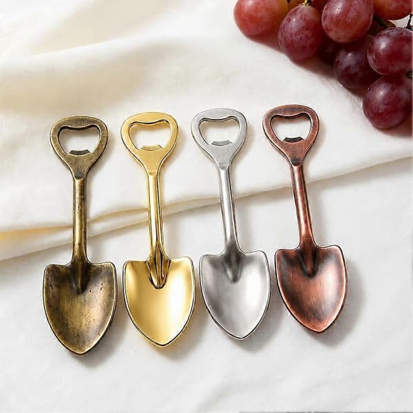 【02】Bærbar flaskeåpner i sinklegering, kompakt flaskeåpner Silver