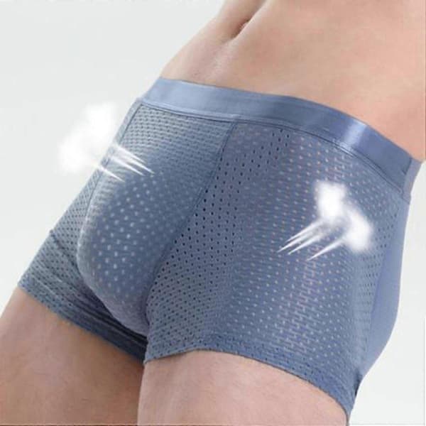 Mænds Mesh Åndbare Butt Lift Boxer Briefs Undertøj Med Butt Pad Forstørrelse Black XL