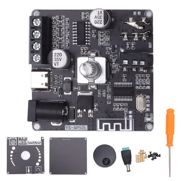 Bluetooth-förstärkarkort Hög Effekt Dubbelkanal Stereo Digital Förstärkarmodul 2x50W DC12‑24V