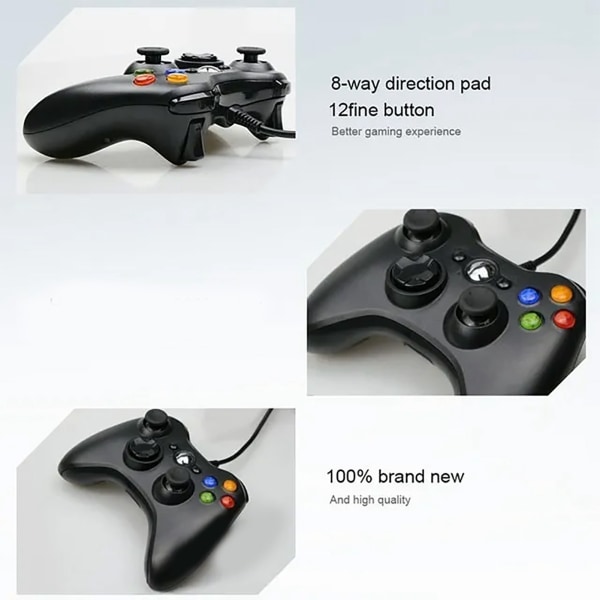 Trådløs Spilcontroller Gamepad Universal Joystick Gamepad til Android til PC Laptop Sort