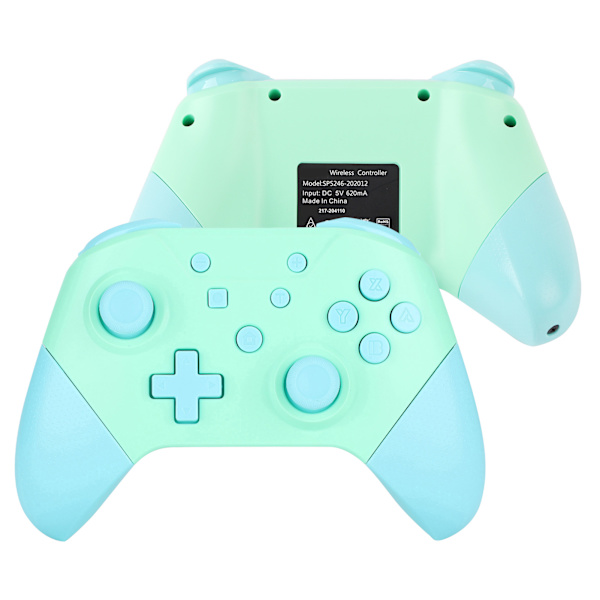 Trådløs Bluetooth Game Controller Gamepad med NFC 3D Joysticks til Nintendo Switch Pro Emerald Green