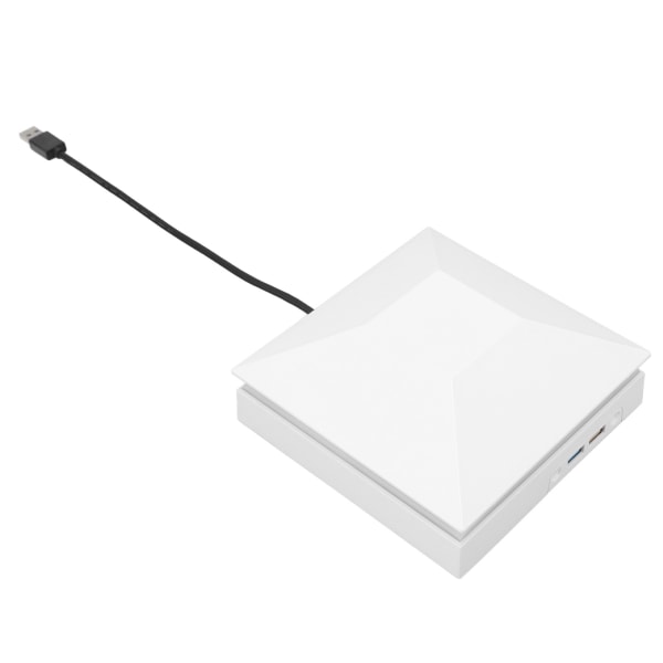 Konsolkylfläkt 12W 3 vindhastigheter Touch Switch Justerbar konsol Dammtät kylfläkt med LED-lampor USB portar Vit- W