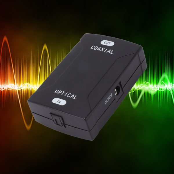 Koaksial Optisk Konverter Digital Lydkonverter Tosidig SPDIF Optisk Lydadapter Repeater