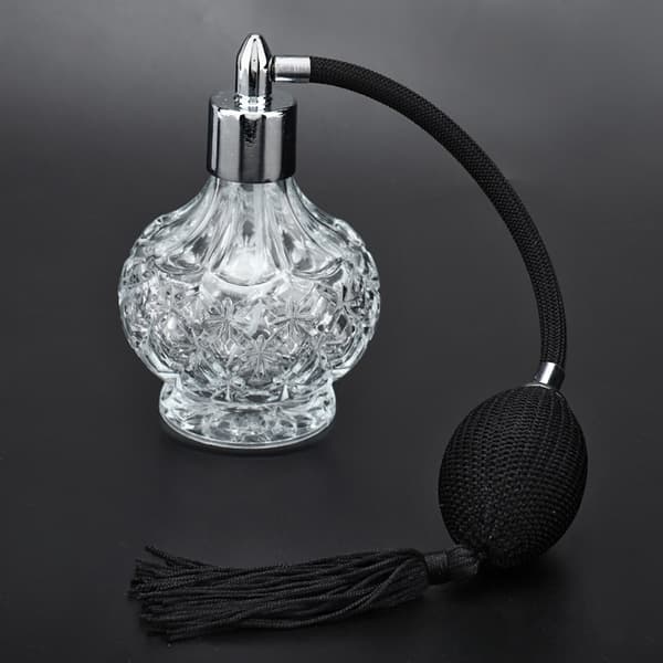 Retro Glas Parfymflaska Påfyllningsbar Tofs Tom Sprayflaska Atomizer 100ml