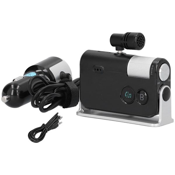 Bil Bluetooth-lader QC3.0 PD18W USB Type C-grensesnitt Mikrofon Multifunksjon