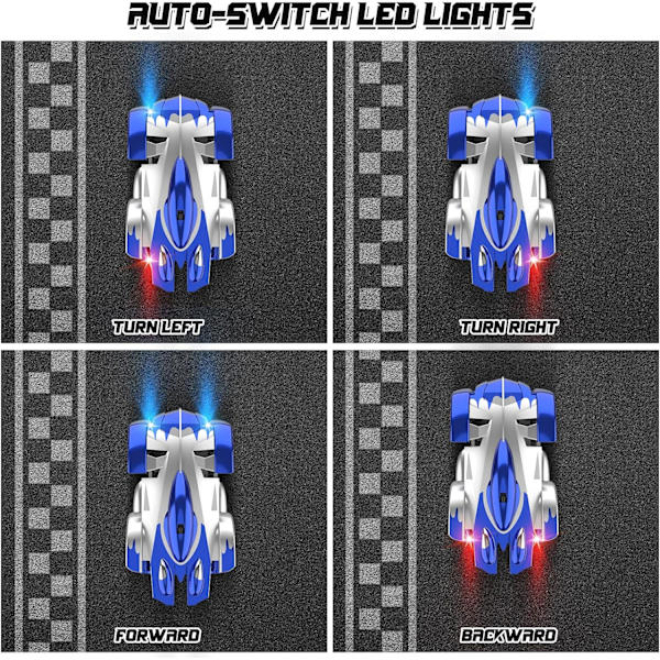 Wall Climbing Remote Control Car,360° Rotating Dual Mode RC Stunt Car,Toys for 4 5 6 7 8 9 Year Old Boy,Rechargeable Toy Car with Headlight,Christmas