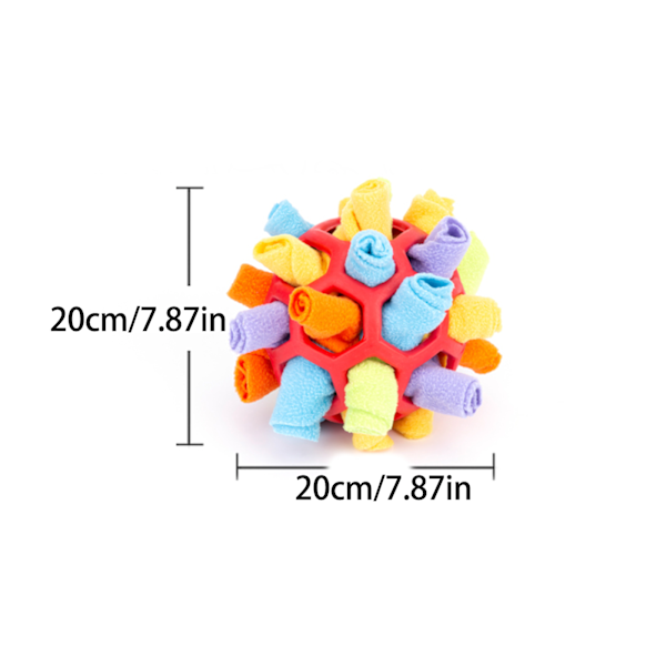 Röd Sfär Blind Box: Överraskningsmatsbubbla Gummiballsleksak för Husdjur - Sniffa och Lek Kul!