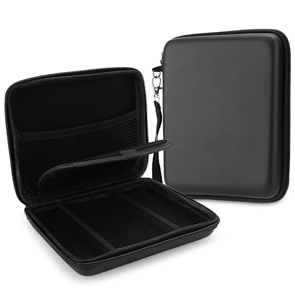 2 stk EVA Hard Package Case Oppbevaring Bærbar Veske Beskyttende Etui med Snøring for 2DS Svart