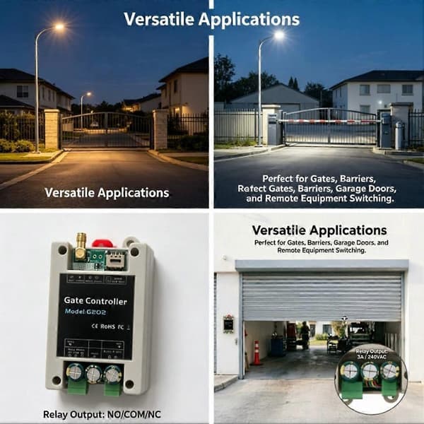 G202 4G GSM Access Control Free Call SMS Command Remote Switch for Door Gates Garage Warehouse Hotel