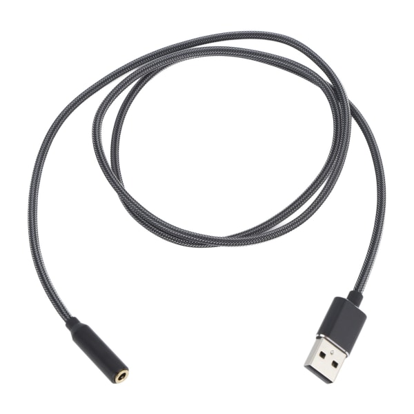 USB lydkort USB til 3,5 mm jack lydadapter Eksternt stereolydkort for hodetelefoner 4 Core-W