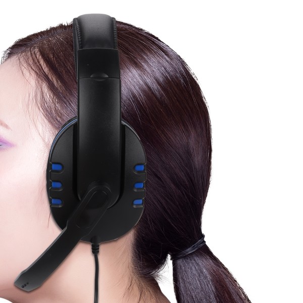 Universal Dobbeltsidig Headset med Mikrofon Spilhovedtelefon til PS4/Slim/Pro/ONES X/Switch