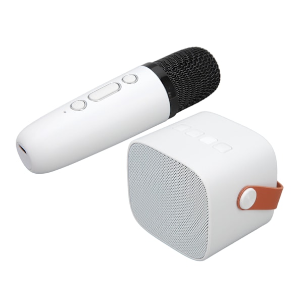 Mini Bluetooth-kaiutin Kannettava Langaton Kaiutin Karaoke-laite Mikrofonilla Kotijuhliin Syntymäpäiville Valkoinen