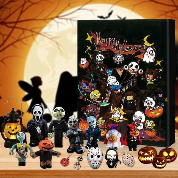 Opgraderede 3D Blind Box-designs – Halloween Nedtællingskalenderdekoration A