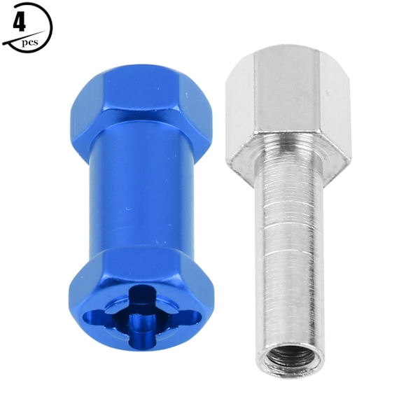 4 st 12 mm RC Hex Hjulnavsmetall Adapter för D90 AX10 CC01 SCX10 F350 Crawler (25 mm Blå)