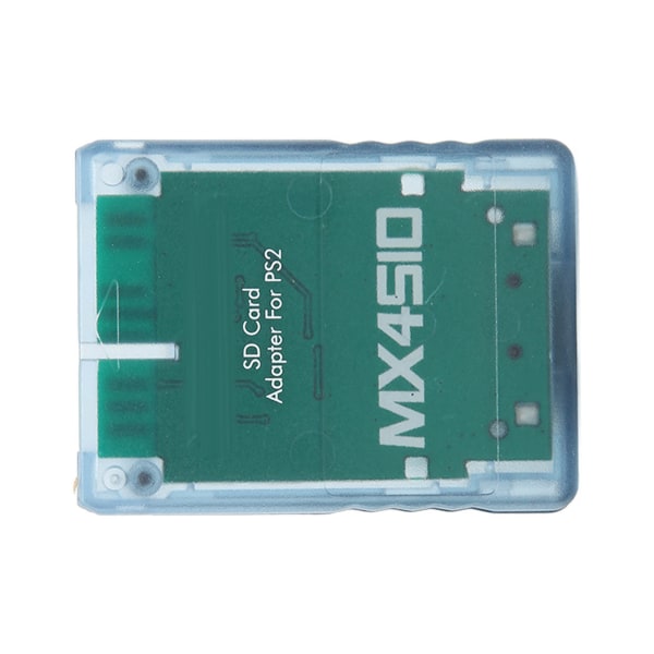 MX4SIO SIO2SD Minnekortadapter Håndlaget Stabil Erstatning Minnekortadapter for PS2 Transparent Blå