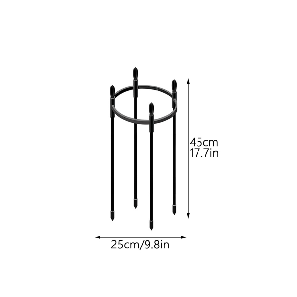 8mm fäste dvärgkruka blomställ växtfäste extra klätterställning - cirkeldiameter 25cm höjd 45cm