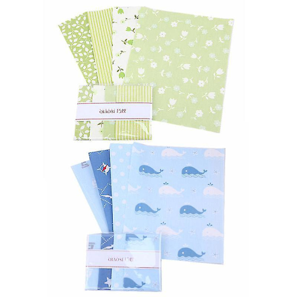 8 stk. stribet patchwork tilbehør