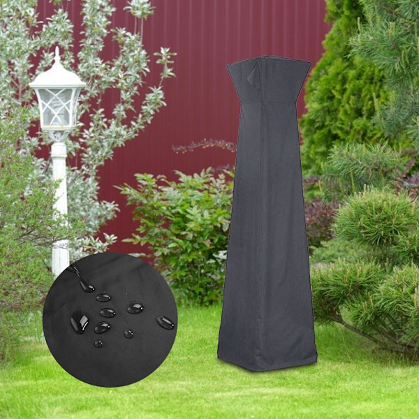 Skyddande överdrag för uteterrassvärmare, Patio Heater Cover Protector Canopy (Svart 221x84cm)
