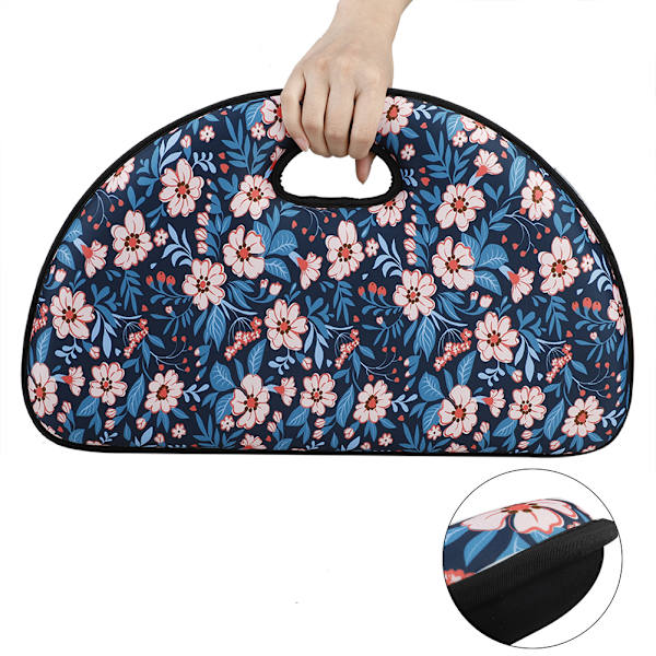 (Halvcirkelformet fortrykt front + sort bagside) SBR + svamp knæpuder havearbejde og husarbejde knæpuder 50x30x4.5cm