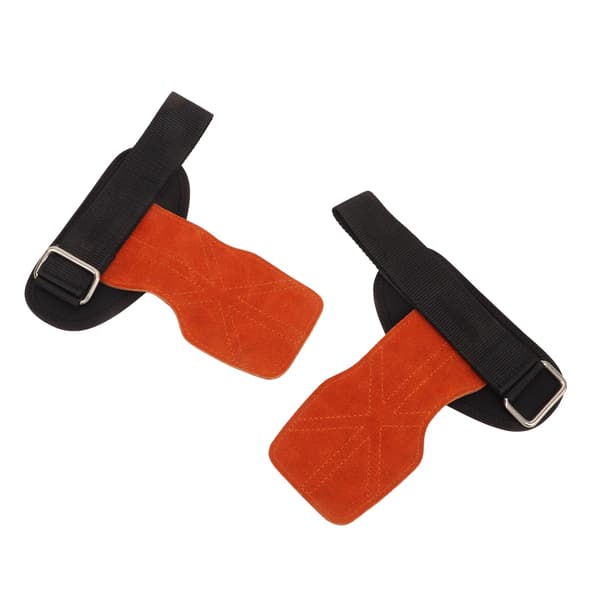 2-pack Gymnastik Handskydd Imitationsläder Halkfritt Handledsstöd för Tyngdlyftning Pull Ups Brun